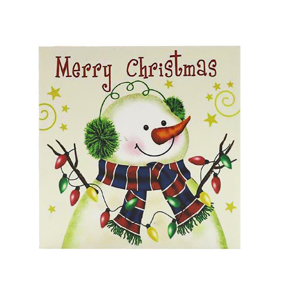 Billuyoard Casa de Navidad Tablón de Letreros decorativos Respetuoso con el medio ambiente Muñeco de nieve Arte de la pared Decoración Fácil de Iluminación y accesorios No.2 Billuyoard HA026351-02