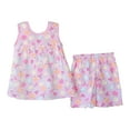thumbnail image 2 of NAISIBABY Girls 2-Piece Sets, Prints Sleeveless Tops Elastic Waist Shorts Summer Cotton Outfits Multicolor 2-3T, 2 of 4