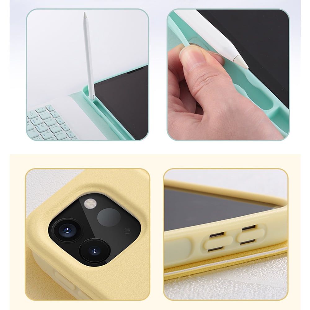 HCTian Wireless Bluetooth Keyboard Mouse Set for iPad Mini 6 Case (8.3inch, 2021) Detachable Removable Protective Case Cover with Pencil Holder A2567 /A2568/A2569 Smart Shell Stand