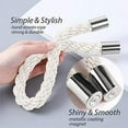 thumbnail image 4 of MINKUROW 2 Pack Strong Magnetic Curtain Tiebacks Modern Simple Style Drape Tie Backs Convenient Decorative Weave Rope Curtain Holdbacks Creamy-White, 4 of 6
