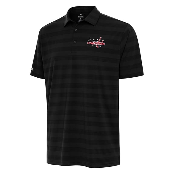 Men's Antigua  Black Washington Capitals Big & Tall Tunnel Polo