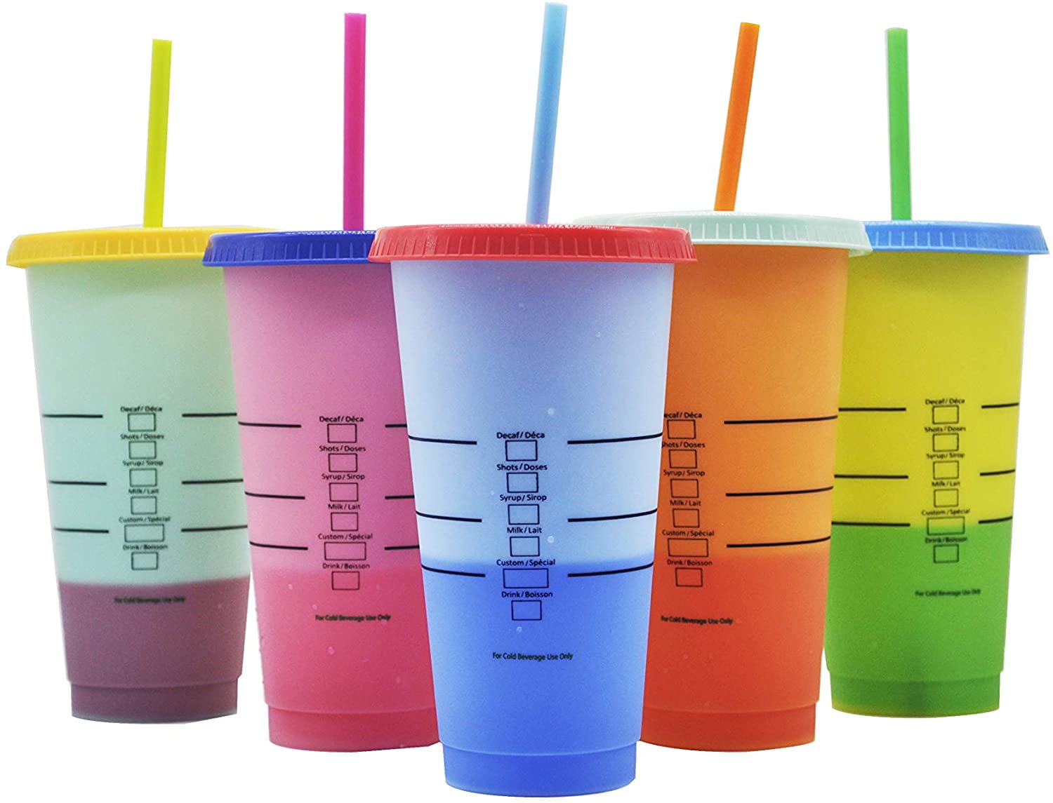 New!! Ello 10pk Color Changing Tumblers Straws Included. Blue Colors!!