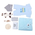 thumbnail image 1 of Cesta De Regalos Para Baby Shower, Que Incluye Ropa, Muñeca , Juguete Sonajero De Madera, Baberos Divertidos, Calcetines, Tarjeta De Felicitación, Conjunto De Regalos Para, 1 of 7