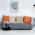 thumbnail image 5 of Decorative Throw Pillow Covers 18x18 Inch Orange Pillow Covers for Couch Sofa Living Room Bedroom car,Farmhouse Outdoor Throw Pillow Cover,Modern Geometric Linen Square Throw Pillow Case Set of 4, 5 of 6