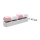 thumbnail image 2 of Teclado antiestrés, llavero divertido con pulsador para niños y adultos, niños y niñas. Rosa Blanco, 2 of 8