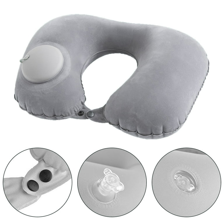 sixwipe Inflatable Travel Neck Pillow Set, Travel Light Inflatable U-Shaped  Pillow, Adjustable Inflatable Neck Pillow, with Eye Mask,Earplug and Carry  Bag for Traveling, Support Head Neck and Lumbar(Green) 