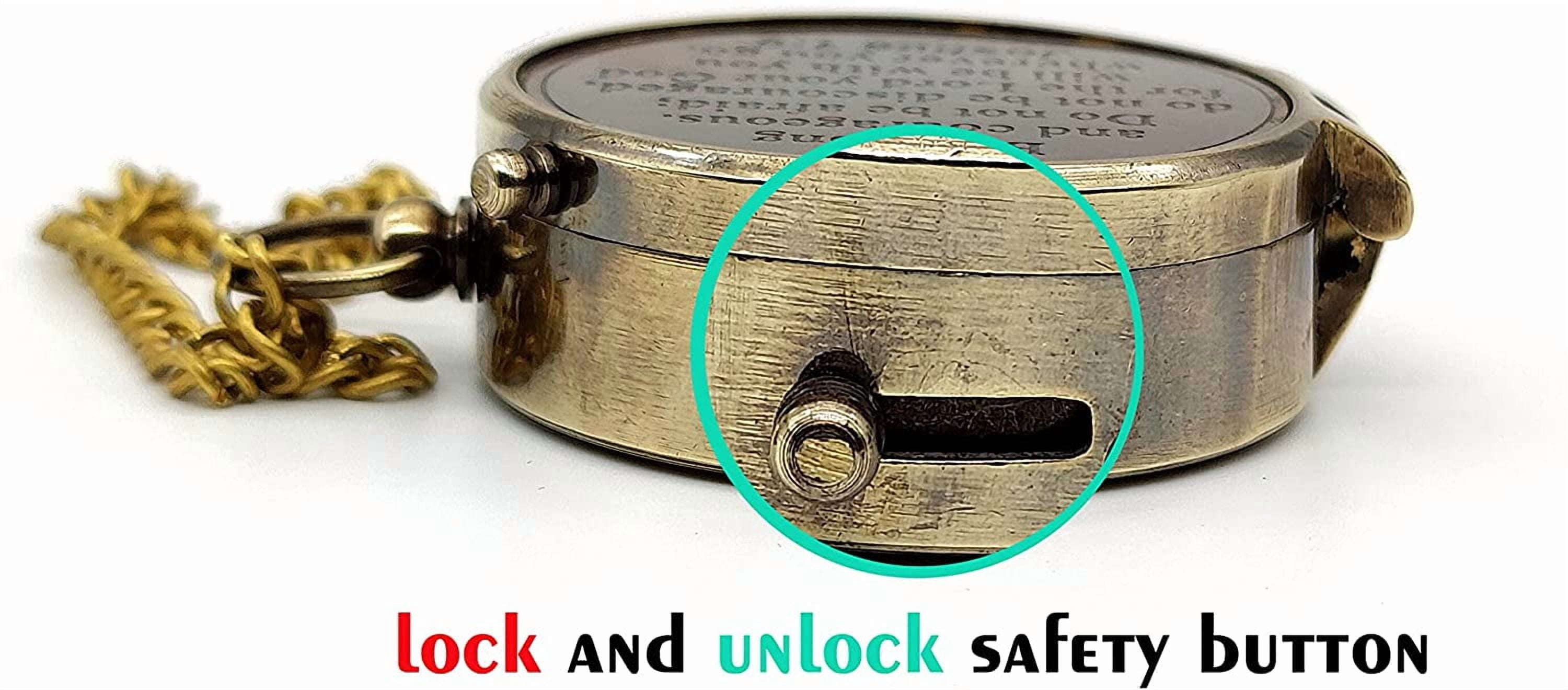 5MOONSUN5's US Army Engraved Brass Military Compass Nautical Marine Gift A Perfect and Unique Gift for Army Person Survival Navigation Compass for Hiking Camping Hunting with Leather Display Case