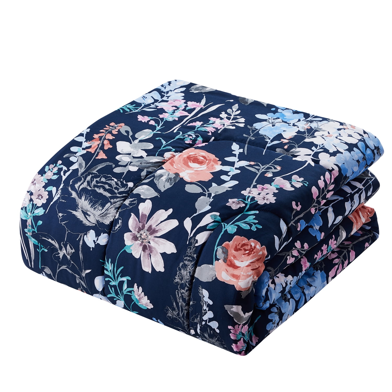 Mainstays 10-Piece Floral Elegance Bed in a Bag, King