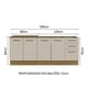 thumbnail image 3 of Kit de Cocina MADESA Agata 2 Muebles 3 Cajones 4 Puertas Marrón/Crema, 3 of 5