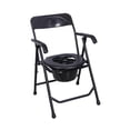 thumbnail image 2 of Silla de inodoro con inodoro, asiento de inodoro plegable, multifunción, con respaldo, asiento de inodoro para discapacitados, silla con orinal, para con balde, 2 of 10