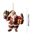 thumbnail image 2 of Christmas Santa Acrylic Flat Pendant Christmas Tree Pendant Decoration 2D Party New Year Christmas for Crafting Curtain Rod Large Baubles Clear Nylon Thread for Rose Beads String, 2 of 3
