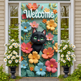 thumbnail image 6 of Floral Wreath Hello Sunshine Banner Pink Flowers Spring Backdrop Yellow Daisies Green Leaves Floral Display for Spring Party Garden Gathering Photo Backdrop, 6 of 9