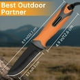 thumbnail image 5 of Plys Multifunction Fixed Blade Outdoor Survival Knife with Fire Stick and Whistle, Camping Essentials Gear, 5 of 7