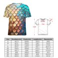 thumbnail image 2 of Mermaid Fish Scales Women's T-Shirt Short Sleeve T Shirts Tops Tee Ladies Loose T, 2 of 6