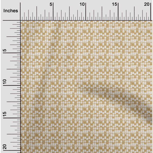 oneOone Cotton Poplin Fabric Dot & Check Geometric Print Sewing Fabric BTY 42 Inch Wide