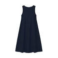 thumbnail image 6 of Admvng Women's Casual Round Neck Dress Sleeveless Summer Everyday T-Shirt Dresses, 6 of 7