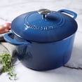 thumbnail image 3 of Martha Stewart Gatwick 7 QT Enameled Cast Iron Dutch Oven - Classic Blue, 3 of 9