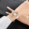 thumbnail image 3 of PVCS Montres Mode pour Femmes Horloges Montres Cuir Décontracté Robes Poignet Cristaux, 3 of 4