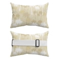 thumbnail image 2 of Pack of 2 Outdoor Lumbar Pillow Covers 12x20 Inch, Tropical Palm Tree Waterproof Throw Pillow Covers Set, Beige White Plants Coastal Leaf Beach Decorative Cushion Cases for Patio Porch Car, 2 of 7
