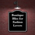 thumbnail image 2 of Boutique Bliss for Fashion Lovers BLACK Aluminium Composite Sign 8.5''x10'', 2 of 8
