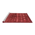 thumbnail image 2 of Ahgly Company Machine Washable Indoor Round Solid Red Modern Area Rugs, 5' Round, 2 of 4