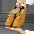 thumbnail image 3 of Big Size Women's Casual Loafers Leather Shoes Lightweight Casual Walking Shoes Female Moccasins Classic Penny Loafer Flats Boat Shoes, 3 of 8