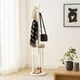 thumbnail image 1 of Perchero de Ropa Giratorio, Perchero Independiente para Recibidor con 3 Estantes y 6 Ganchos, Ideal para Dormitorio, Entrada y Sala de Estar, Bufandas y Bolsos, 40 * 40 * 164CM(Blanco), 1 of 7