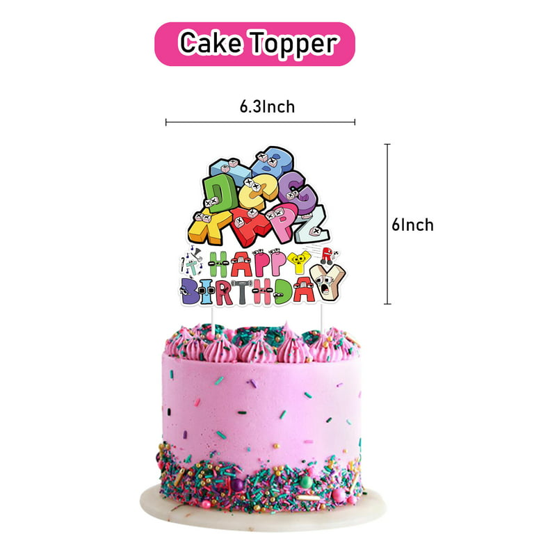 Alphabet Lore Party Decoration Birthday Supplies Banner Cake Topper  Decorative Tool Anime Letters Ballon Colorful Band