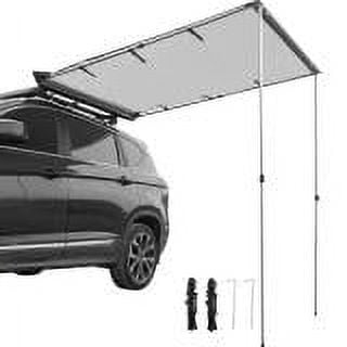 BENTISM Car Awning Car Tent Retractable Waterproof SUV Rooftop Grey 6.5'x8.2'