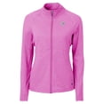 thumbnail image 2 of Women's Cutter & Buck  Heather Light Pink Chicago Cubs Raglan Adapt Eco Knit Heather Recycled Full-Zip Jacket, 2 of 3