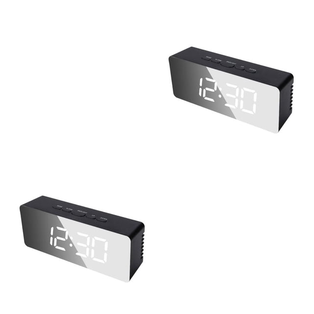 Cateissary Alarma digital Acrílico Pantalla Cable Proyector de energía Reloj Higrómetro Relojes Type2 NO2