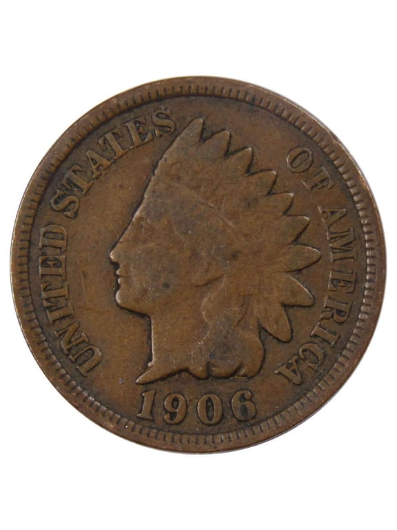 1906 Indian Head Cent G Good Bronze Penny 1c Coin Collectible