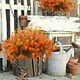 thumbnail image 4 of Flores Artificiales para Acción de Gracias, Ramo de Rosas de Seda Naranja con 7 Cabezas, Follaje Artificial de 34 Cm para Decoración de Bodas, Arreglos para Salones de Ceremonias y Exhibiciones En Ja, 4 of 6