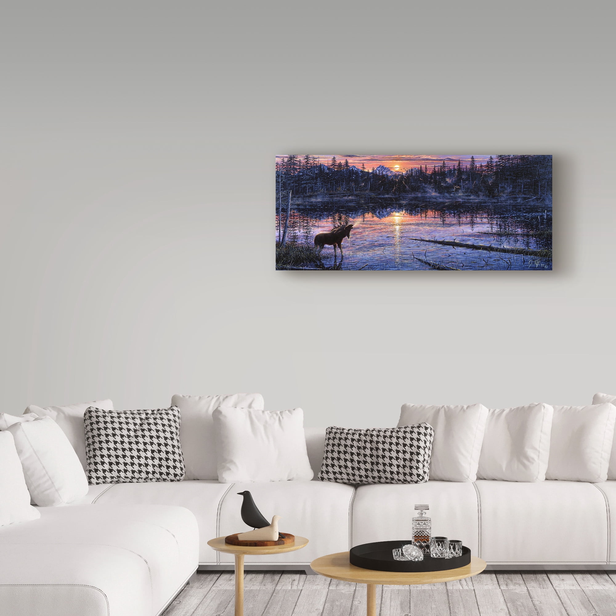 Trademark Fine Art 'Moose Lake' Canvas Art by Jeff Tift