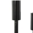 thumbnail image 4 of DecMode 2 Candle Black Aluminum Metal Slim Candle Holder with Block Bases, Set of 2, 4 of 13