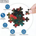 thumbnail image 6 of A Box of (1000pcs) Adult Puzzles, with a Red Door Embracing Gorgeous Flower Design, Challenging, Suitable for Adults.29.4*19.6 in, 6 of 9