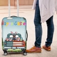 thumbnail image 4 of Happy Easter Doberman Pinscher American Flag Truck Bunny Ears Travel Luggage Cover Doberman Dog Lover Gifts Suitcase Dust Protective Decor - 03001, 4 of 5