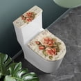 thumbnail image 3 of HELLHERO Rose Music Elastic Bottom Polyester Fabric Lid Cover Set for Toilet, Easy to Install Non-Slip Bathroom Toilet Lid Cover for Bathroom Home Comfort, 3 of 8