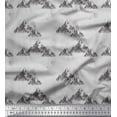 thumbnail image 1 of Soimoi Gray Poly Georgette Fabric Mountain Nature Fabric Prints By Yard 42 Inch Wide, 1 of 3