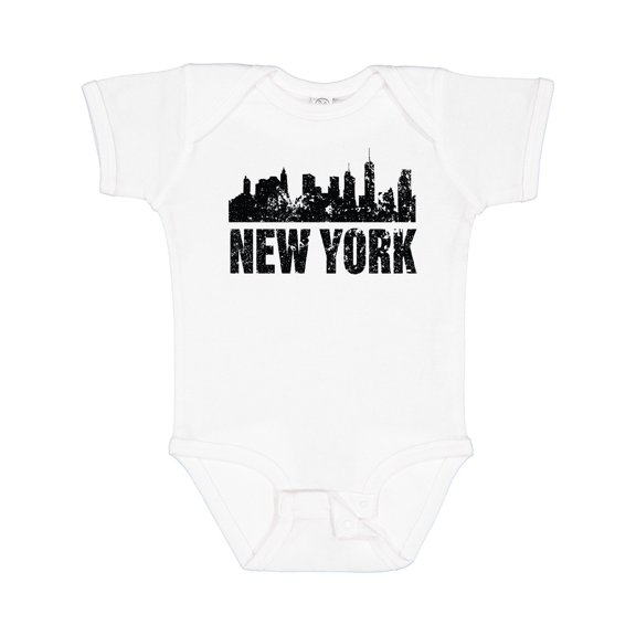 Inktastic New York Skyline Grunge Boys or Girls Baby Bodysuit