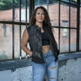 thumbnail image 6 of Milwaukee Leather MLL4512 Women’s Lashes Black Leather Club Style Motorcycle Rider Vest w/  Closure 4X-Large, 6 of 10