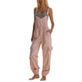 thumbnail image 7 of Favoffer Women Cargo Strap Overalls Adjustable Buckle Straps Drawstring Waist Jogger Jumpsuit with Multi Pockets for Outdoor Daily, 7 of 7