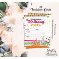 thumbnail image 5 of Darling Souvenir White Birthday Invitation Card 28 Pcs Fill or Write In Blank Invites Printable Party Supplies 5 x 7 Inches, 5 of 5
