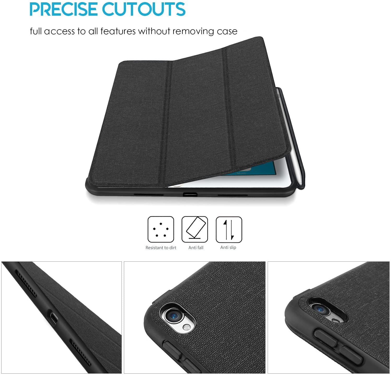 ProCase iPad Air (3rd Gen) 10.5” 2019 / iPad Pro 10.5 Case, Slim Folio