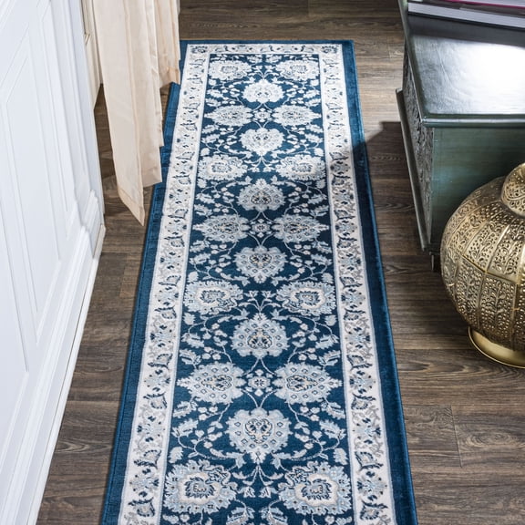 JONATHAN Y MODERN PERSIAN 2 x 10 Runner Rug, Cherie French Cottage - Navy/Ivory, MDP505E-210