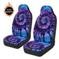 thumbnail image 3 of Uorisanigo Car Seat Covers, Front Bucket Seat Covers, 2 Pcs, Easy to Install Car Seats Cover Cushion and Accessories for Auto Trucks Van SUV - Blue and Purple Tie-Dye Print, 3 of 7