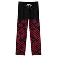 thumbnail image 4 of Red Latvian Lielvarde Belt Motif Winter Female Pants Flannel High Waist Women Pants Lady Warm Straight Leg Plush Trousers, 4 of 7