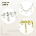 thumbnail image 3 of Rhinestone and Pearl Chain Trim, Silver and Gold Tassel Rhinestone Chain, DIY Fashion Accessories for Wedding and Formal Events, 1 Yard Each, 3 of 5