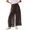 Gray, variant on Tqcoqu Women's High Waisted Wide Leg Cropped Lace Hem Pants, Drawstring Casual Lightweight Trousers with Pockets