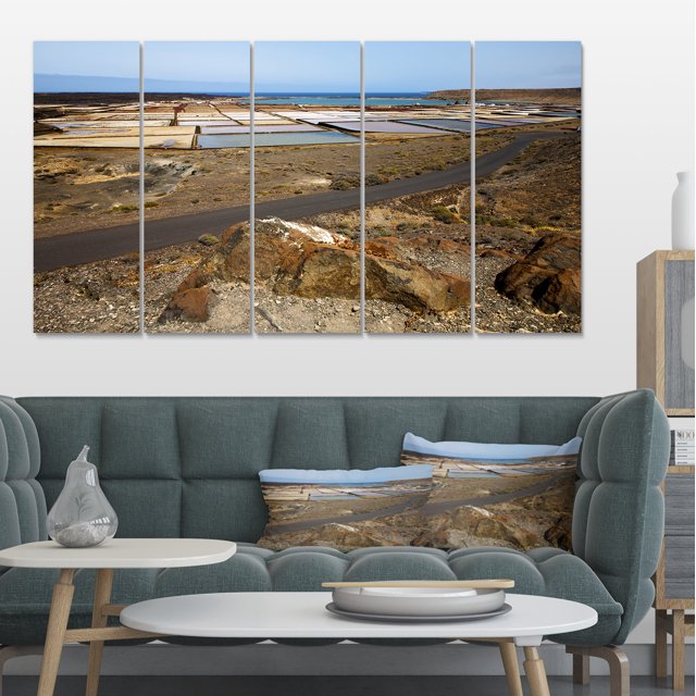 Salt in Lanzarote Spain Musk Pond - Seashore Canvas Art Print